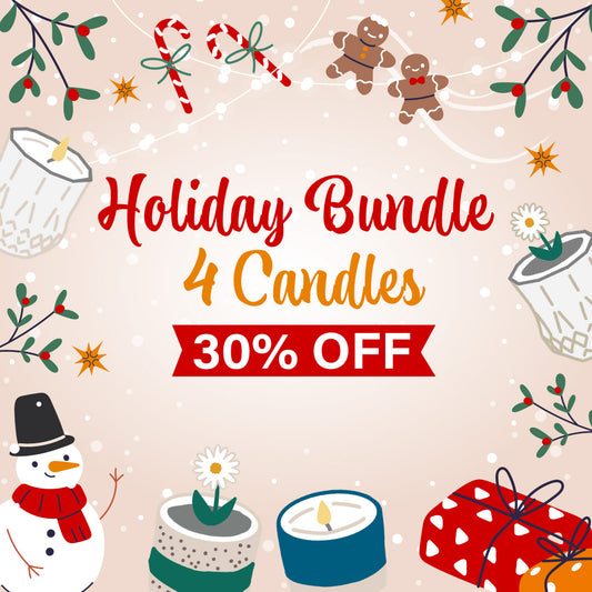 Happy Holidays 4 Candle Bundle